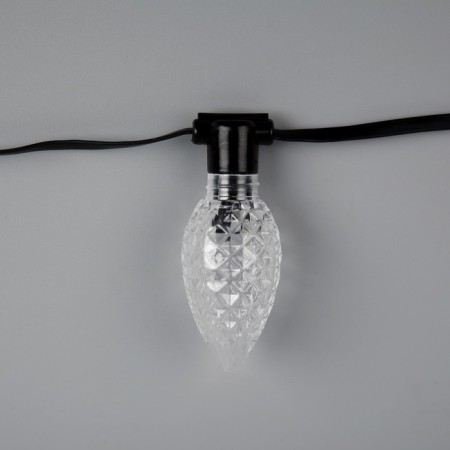 Smart garland “thread” 6 m with nozzles “cones”, IP20, dark thread, 20 LED, glow RGB, USB-7