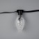 Smart garland “thread” 6 m with nozzles “cones”, IP20, dark thread, 20 LED, glow RGB, USB