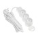 Duwi extension cord, 3 sockets, 5 m, 10 A, 2200 W, PVS 3x0.75 mm2, with salary, white