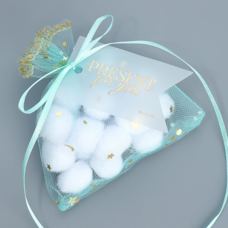 Gift bag from tulle "pistachi", 10 x 12 cm +/- 1.5 cm-4
