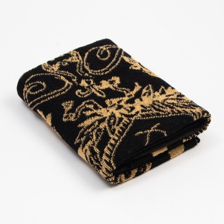 The towel Named Terry Ethel "Alexey" is black, 50x90cm, 100% cotton, 420g/m2-1