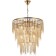 Crystal Crystal Chandelier Grandex 15xe14 40W, size 72x72x96-150 cm, bronze color