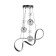 Lamp with PDD "Fiora" LED 140W 3000-6000K Black 49x49x15-115 cm