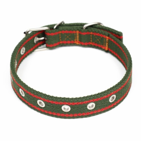 Collar of tarpaulin dimensionless two -layer, 58 x 2.5 cm, khaki/red-2