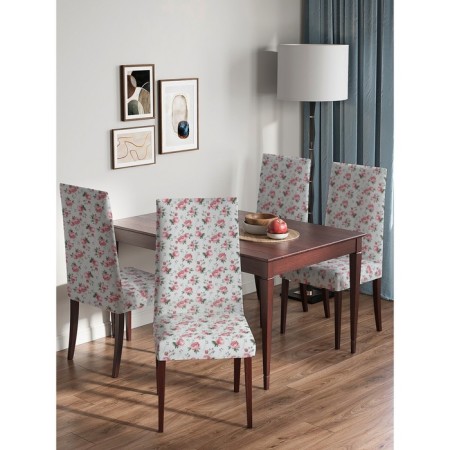 Czech for a chair "Pink flower buds", decorative, velor-3