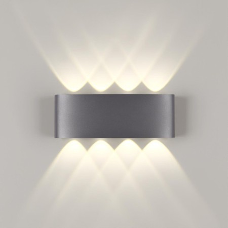 Landscape wall lamp NOVOTECH. Calle, 8W, LED, 90x220x50 mm, dark gray color