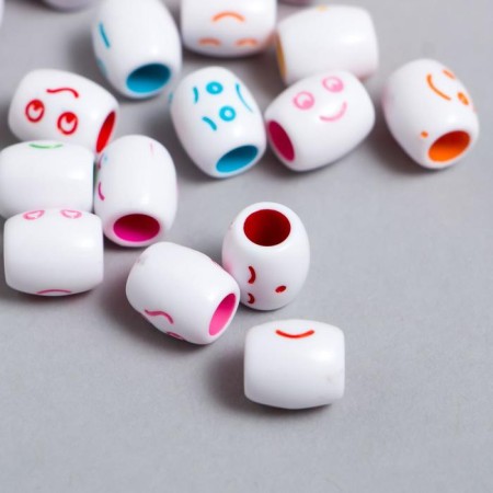 Beads for creativity Plastic "Color Smiley" Bogolok set 30 grams 1.2x1.1x1.1 cm-1