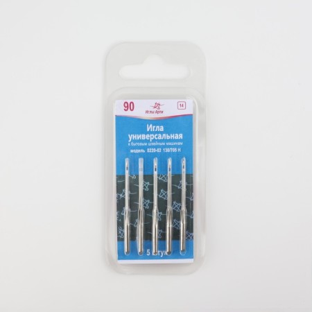 Needles for household sewing machines, universal, No. 90, 5 pcs-3