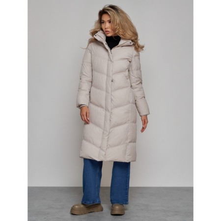 Coat insulated winter feminine, size 42, color light gray-2
