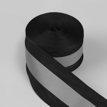 Reflective string tape, 40 mm, 5 ± 1 m, black color-1