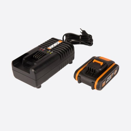 Set of Worx3601, 1 battery 2 Ah and charger for 2 A