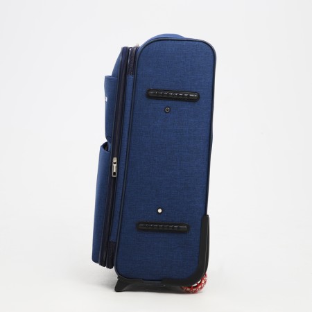 Middle suitcase 24 ", lightning department, code castle, 3 wheels, 2 external pockets, blue color-2