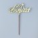 Topper wooden "Happy Birthday" Golden Datim beautifully 14.3x7.8 cm