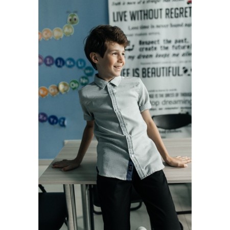 Surchashka upper for ISEE boys, height 146-152 cm, gray color-10