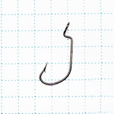 KOI Offseet Worm hook, size 8 int, BN color, offset 10 pcs.