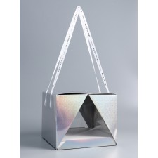 Box under the bento-port with ribbons, 25 x 25 x 20 cm
