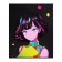 Notebook of 48 sheets in Calligrata Call “bright. Anime”, cardboard cover, matte lamination + selective UV-lame, block offset mix
