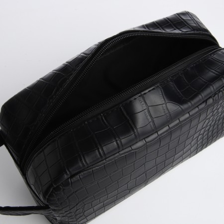 Cosmetic bag with lightning, black color-2