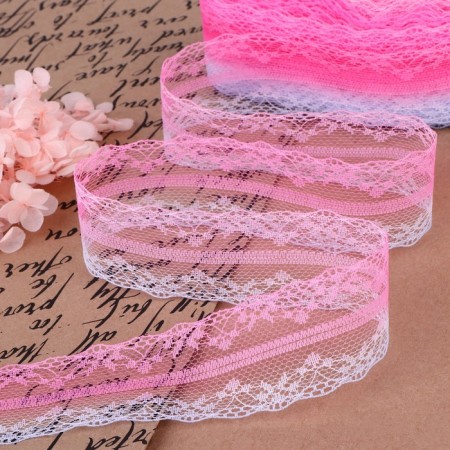 Capricon lace "Gradient", 35 mm × 10 ± 1 m, pink/lilac # 3 color-2