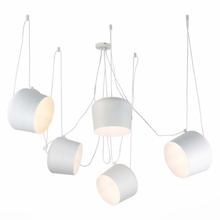 Suspended EVOLUCE lamp. Sle120653-05. TRIESTE. 5x40 watts, e27, 200x cm, white color