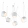 Suspended EVOLUCE lamp. Sle120653-05. TRIESTE. 5x40 watts, e27, 200x cm, white color