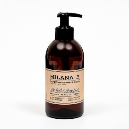 Liquid perfumed soap Milana, Patchouli & Grapetfruit, 300 ml