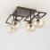 Ceiling chandelier Citilux "Breeze" CL106245, 58.5x33x23 cm, 4x60W, E14, brown color