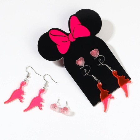 Earrings, 2 pairs, jewelry, Minnie Mouse