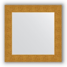Mirror in the baguette frame - gold minting 90 mm, 70 x 70 cm, evoForm
