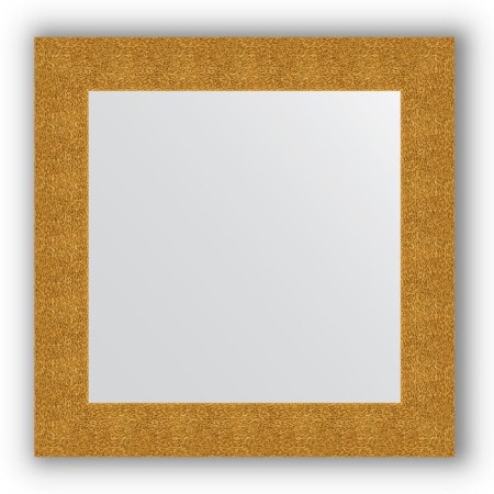 Mirror in the baguette frame - gold minting 90 mm, 70 x 70 cm, evoForm