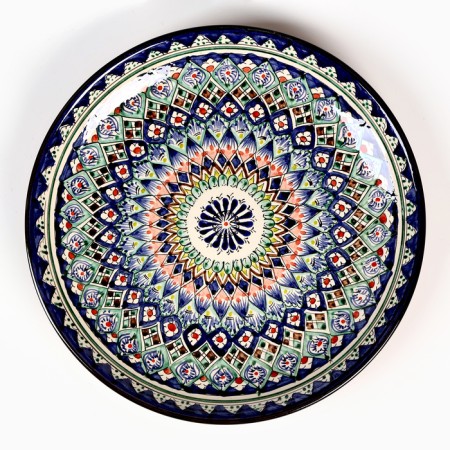 Largan Rishtan ceramics "Patterns", 32 cm, blue-12