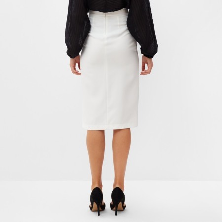 Women's skirt Minaku: Partydress Milk color, river 46-3
