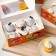 Packaging for 6 cupcakes with the window "Love is...", orange, 25 x 17 x 10 cm