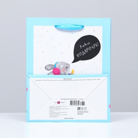 Gift package "Bunny with wishes", 18 x 22.3 x 10 cm-1