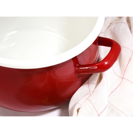 Pan with a lid, d = 20 cm, induction, red color-5