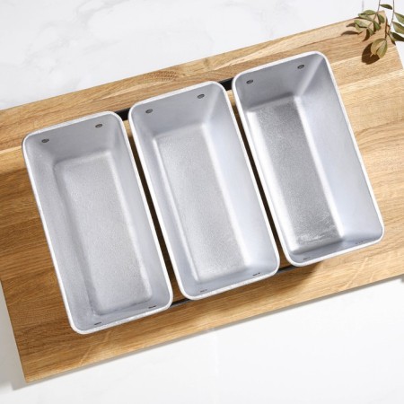 Rectangular bread form, 32.5 × 21 × 10 cm, 3 sectional-2