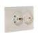 Smartbuy Rosette "Venus", 16 A, double, hidden, with salary, white