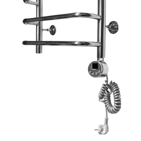 Domoterm electric heated towel rail "Stefano", 400 x 800 mm, 8 crossbars, right, chrome-2