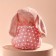 Soft toy "Bunny La Po-la in Cambinison", pink color, 20 cm