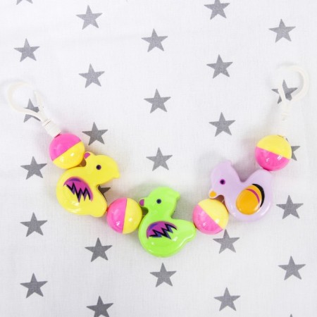 Stretching to the crib/stroller "Funny animals", 3 toys, crumb me-9