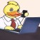 Notepad A5, 40 sheets in a cage on the crest "Duck", cover Cover Cardboard, matte lamination, selective UV-LK, OFSET block