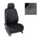 Autorekhly for Kia Rio II, 2005-2011, black, eco-leather, set