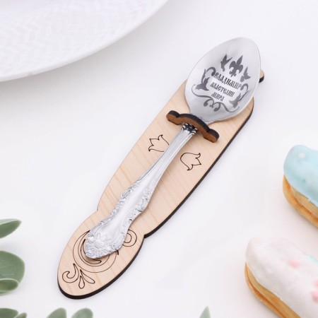 A spoon is registered, tea, with an engraving "Vladimir", h = 14