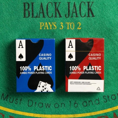 Plastic playing cards 54 pcs, 28 μm, 6.5 x 1.8 x 9 cm, mix-2