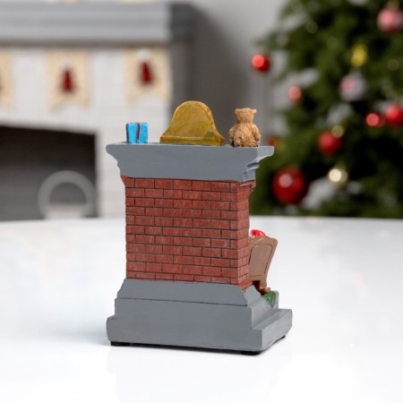 LED figure "fireplace" 13 × 9 × 6 cm, polystone, AAAX2 batteries (not in the kit), glow warm white-3