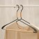 Shoulders - clothes hanger with reinforced shoulders Ladoom Laconique, 42 × 24 × 3.2 cm, black color is black