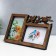 Photo frame Plastic in 2 photos 10x15 cm "Birds on a branch" Bronze 17.5x29.5 cm