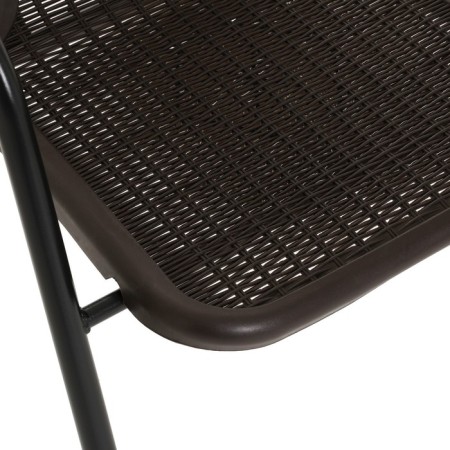 Set of garden furniture: table, 2 stools, black-10