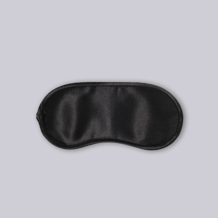 Sleep mask, satin, double elastic, 19 × 8.5 cm, black color-3