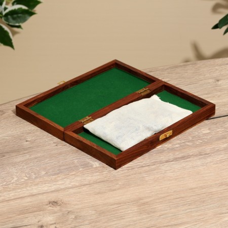 Folding chess, board 25x25 cm, tree shisham-5